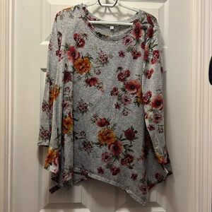 Green Envelope Los Angeles Light weight Floral Sweater 1x